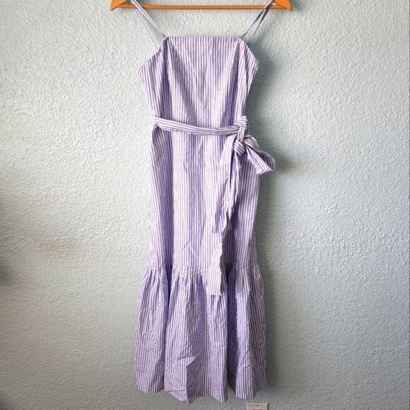 Banana Republic Cotton blend coastal midi sleeveless striped dress - Picture 1 of 16